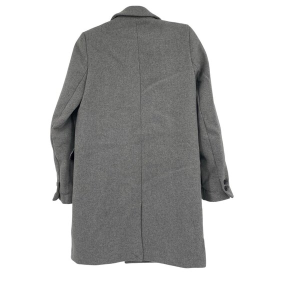 Zara Womens Small Gray Coat Double Breast Long Old Money Preppy Trench Coat - Picture 2 of 12